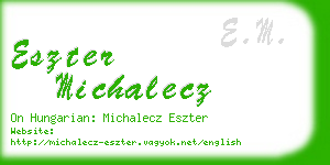 eszter michalecz business card
